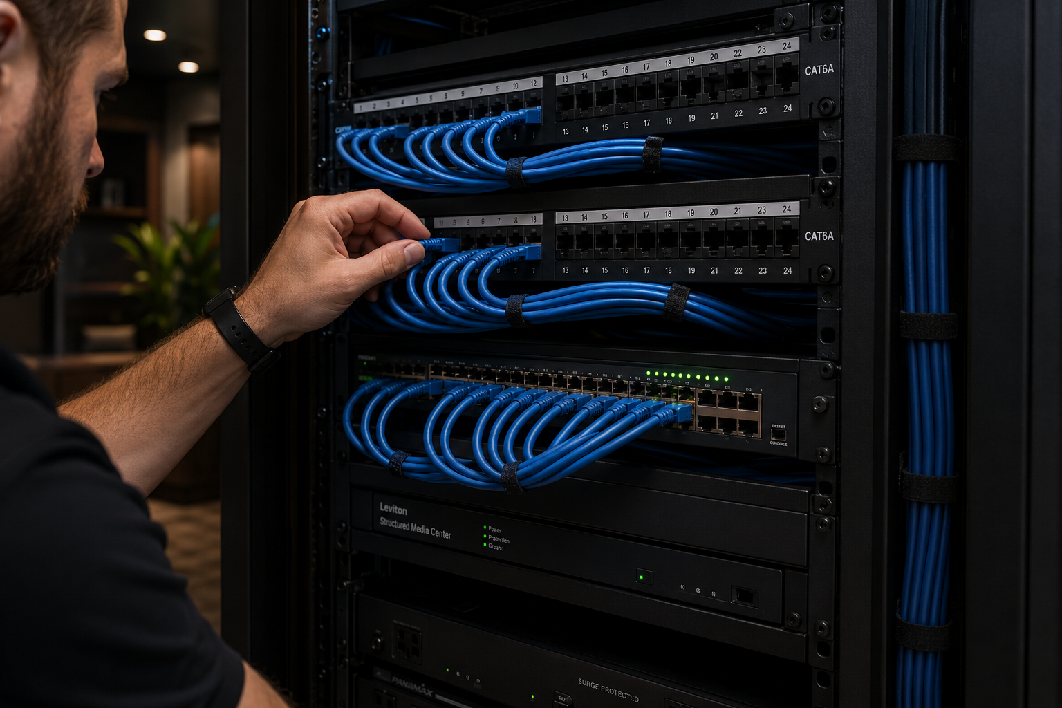Hardwired networking solutions by Laswell.
