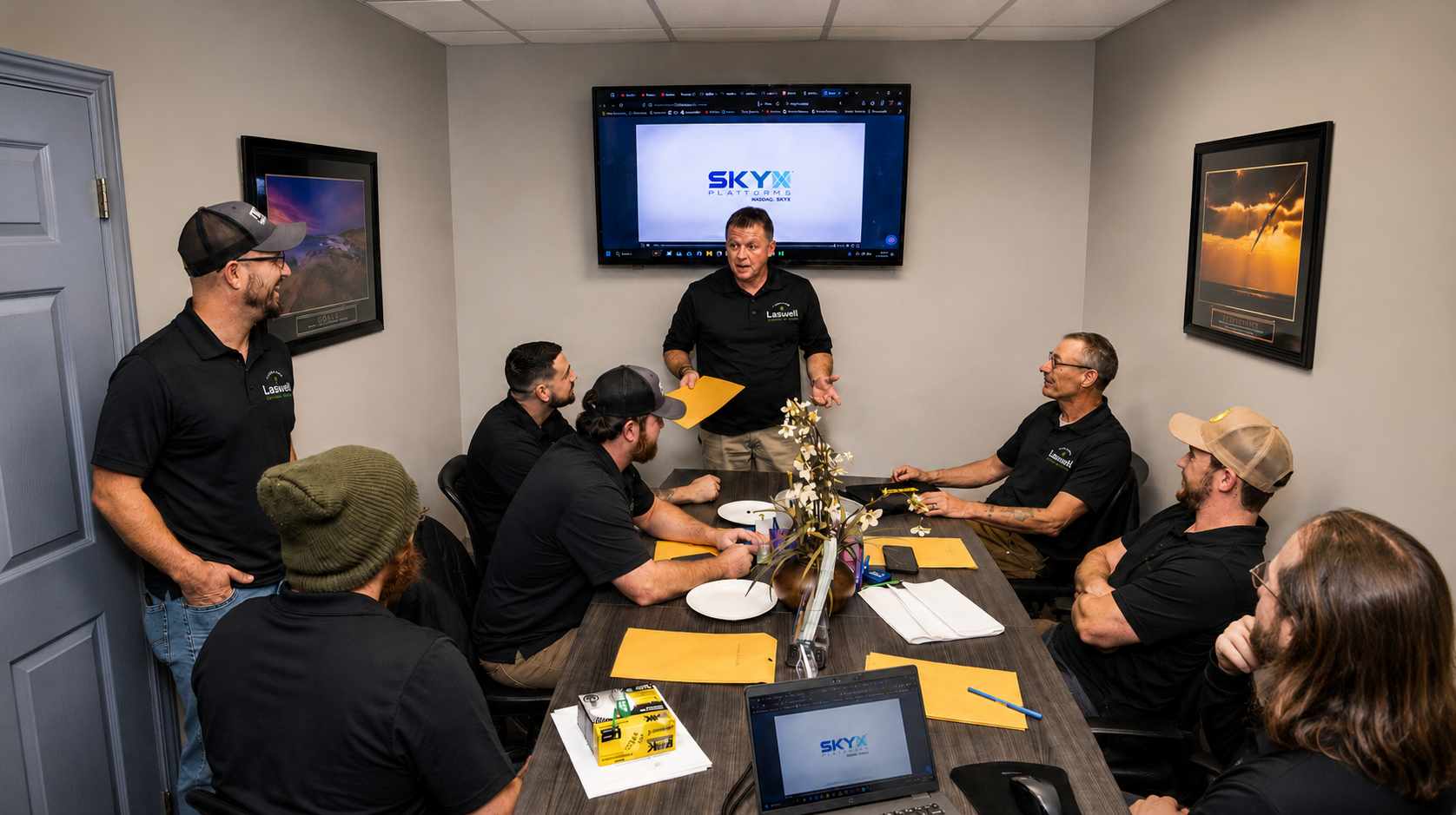 Laswell team meeting at our office in Louisville.
